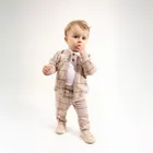 Spodnie dresowe chłopięce, beżowe, Nicol