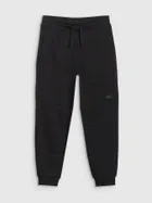 Spodnie dresowe chłopięce, jogger, czarne, 4F