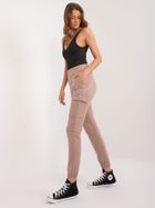 Spodnie dresowe damskie, beżowe, Relevance