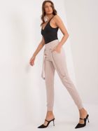 Spodnie dresowe damskie, beżowe, Relevance