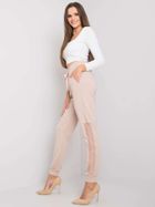 Spodnie dresowe damskie, beżowe, Relevance