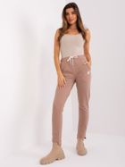 Spodnie dresowe damskie, beżowe, Relevance