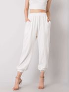 Spodnie dresowe damskie, białe, Ex Moda