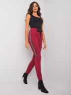 Spodnie dresowe damskie, bordowe, Relevance