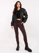 Spodnie dresowe damskie, brązowe, Basic Feel Good