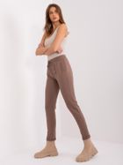 Spodnie dresowe damskie, brązowe, Relevance