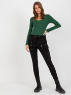 Spodnie dresowe damskie, czarne, Ex Moda