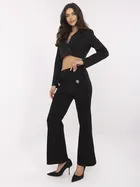 Spodnie dresowe damskie, czarne, Italy Moda