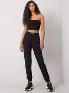 Spodnie dresowe damskie, czarne, Relevance