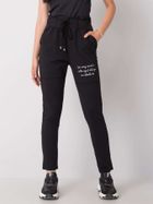 Spodnie dresowe damskie, czarne, Relevance