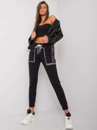 Spodnie dresowe damskie, czarne, Relevance