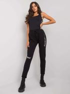 Spodnie dresowe damskie, czarne, Relevance