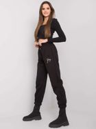 Spodnie dresowe damskie, czarne, Relevance