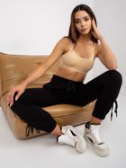 Spodnie dresowe damskie, czarne, Relevance