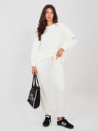 Spodnie dresowe damskie, ecru, Italy Moda