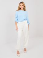 Spodnie dresowe damskie, ecru, Italy Moda