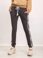 Spodnie dresowe damskie, khaki, Relevance