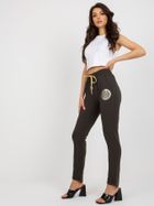 Spodnie dresowe damskie, khaki, Relevance