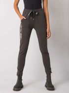 Spodnie dresowe damskie, khaki, Relevance