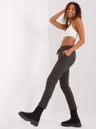 Spodnie dresowe damskie, khaki, Relevance