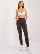 Spodnie dresowe damskie, khaki, Relevance