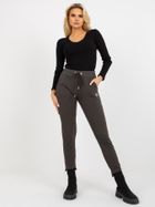 Spodnie dresowe damskie, khaki, Relevance