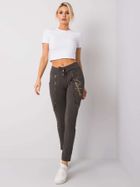 Spodnie dresowe damskie, khaki, Relevance