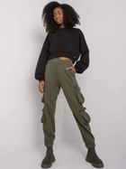 Spodnie dresowe damskie, khaki, Rue Paris