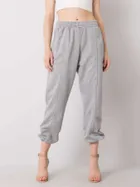 Spodnie dresowe damskie, szare, Ex Moda