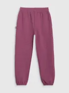 Spodnie dresowe dziewczęce, jogger, fioletowe, 4F
