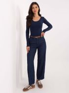 Spodnie jeansowe damskie, granatowe, Sublevel