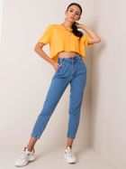 Spodnie jeansowe damskie, mom fit, denim, Rue Paris