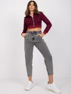 Spodnie jeansowe damskie, szare, Moonart