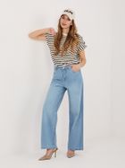 Spodnie jeansowe damskie, wide, niebieskie, Sublevel