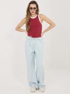 Spodnie jeansowe damskie, wide, niebieskie, Sublevel