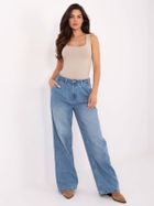 Spodnie jeansowe damskie, wide, niebieskie, Sublevel