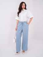 Spodnie jeansowe damskie, wide, niebieskie, Sublevel