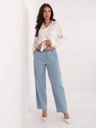 Spodnie jeansowe damskie, wide, niebieskie, Sublevel