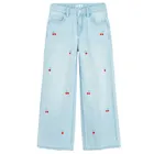 Spodnie jeansowe z regulacją o kroju wide Cool Club