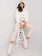 Spodnie materiałowe damskie, beżowe, Factory Price