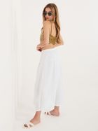 Spodnie materiałowe damskie, białe, Italy Moda