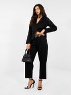 Spodnie materiałowe damskie, czarne, Italy Moda