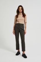 Spodnie materiałowe damskie, czarne, Moodo