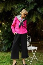 Spodnie materiałowe damskie, czarne, Moodo