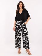 Spodnie materiałowe damskie, czarne, Sublevel