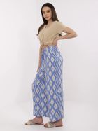 Spodnie materiałowe damskie, niebieskie, Sublevel