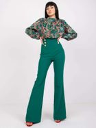 Spodnie materiałowe damskie, zielone, Factory Price