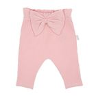 Spodnie materiałowe dziewczęce, prążkowane, różowe, Nicol