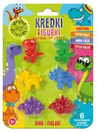 Sprytne dzieciaki, Dino figlaki, kolorowe kredki, figurki, 6 kolorów