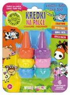 Sprytne dzieciaki, Wesołe pyszczki, kolorowe kredki na palce, 6 kolorów